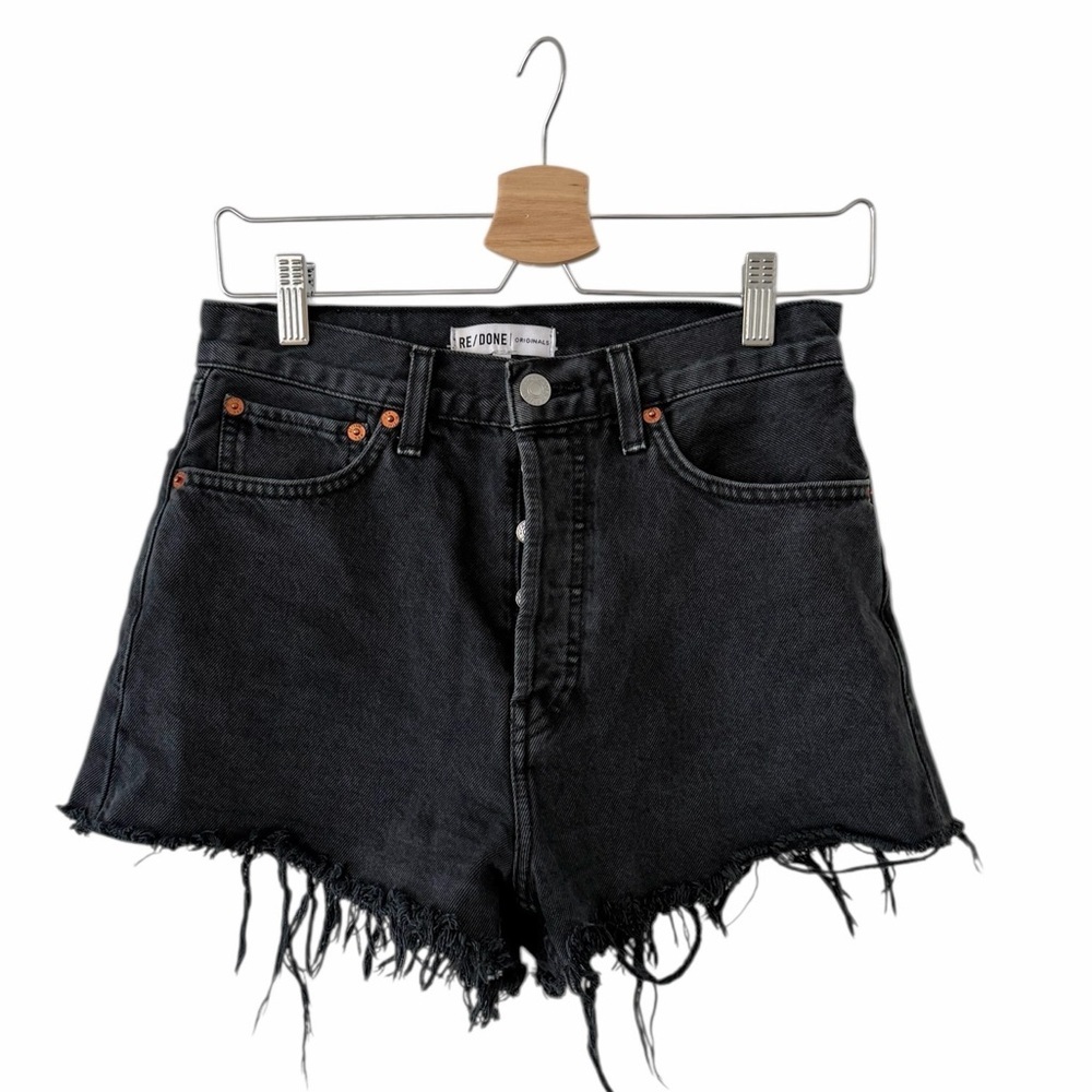 Re/Done High Rise Denim Cut Off Jean Short Size 26